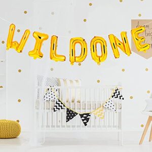 16 inch Happy Birthday Balloons, Birthday Banner, Birthday Decorations, and 12 Pieces Artificial Ivy Garland (Wild One)