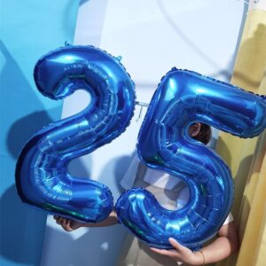 32 Inch Blue Number 2 Balloons Foil Ballon Digital Birthday Party Decoration Supplies (Blue Number 2 Balloon)