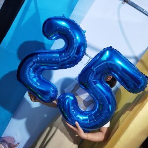 32 Inch Blue Number 2 Balloons Foil Ballon Digital Birthday Party Decoration Supplies (Blue Number 2 Balloon)