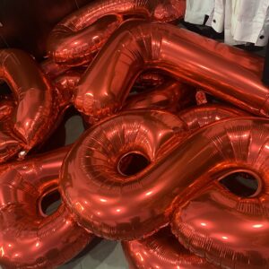 32 Inch Red Number 1 Balloons Foil Ballon Digital Birthday Party Decoration Supplies (Red Number 1 Balloon)