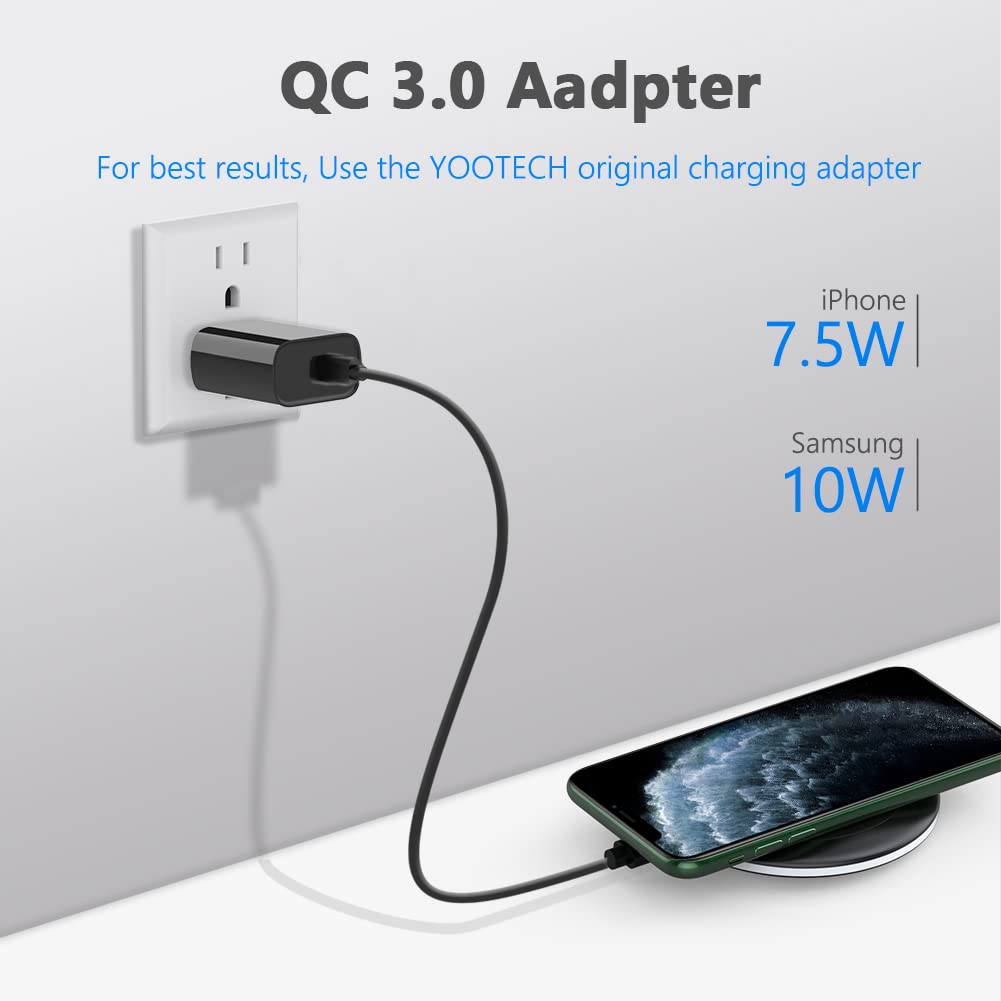 [2 Pack] Wireless Charging Pad Stand with Quick Adapter