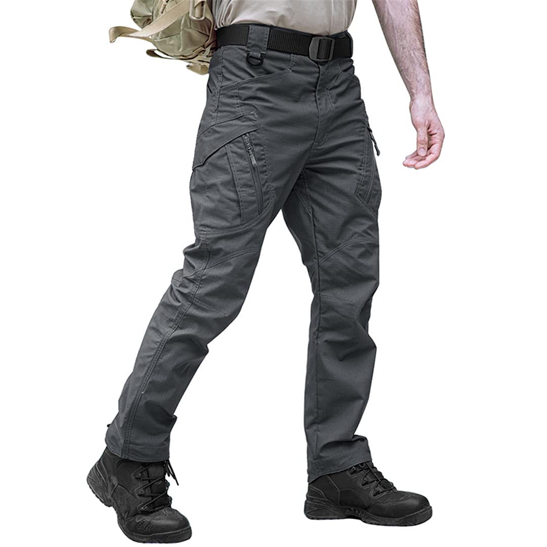 BUTERULES Tactical Pants Military Clothing Men's Outdoor Work Cargo Pants Airsoft Army Combat Trousers Dark Gray L(32)