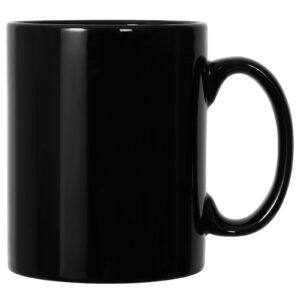22 oz extra large coffee mug, harebe smooth ceramic boss giant tea cup big capacity and handle for dad men, black