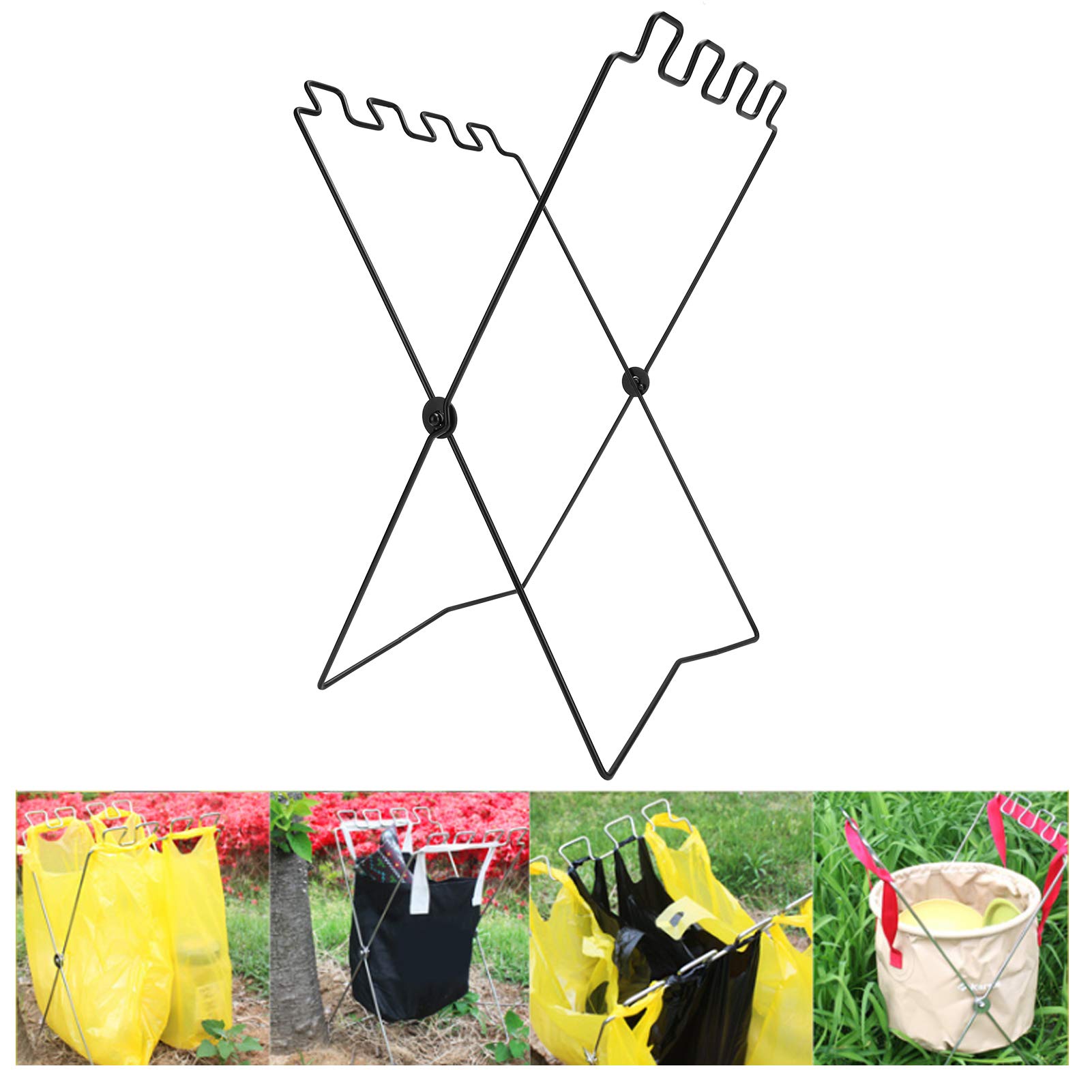 Crazy Sales Portable Garbage Bag Holder, Trash Rack Lightweight for Camping Picnic Barbecue