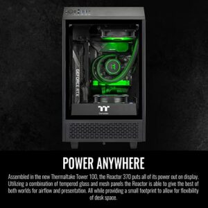 Thermaltake Reactor 370 Liquid-Cooled PC (AMD Ryzen 5 5600X, RTX 3070, 16GB RGB 3600Mhz DDR4 ToughRAM RGB Memory, 1TB Gen4 NVMe M.2, WiFi, Win 10 Home) Gaming Desktop Computer TW1B-B550-R37-LCS