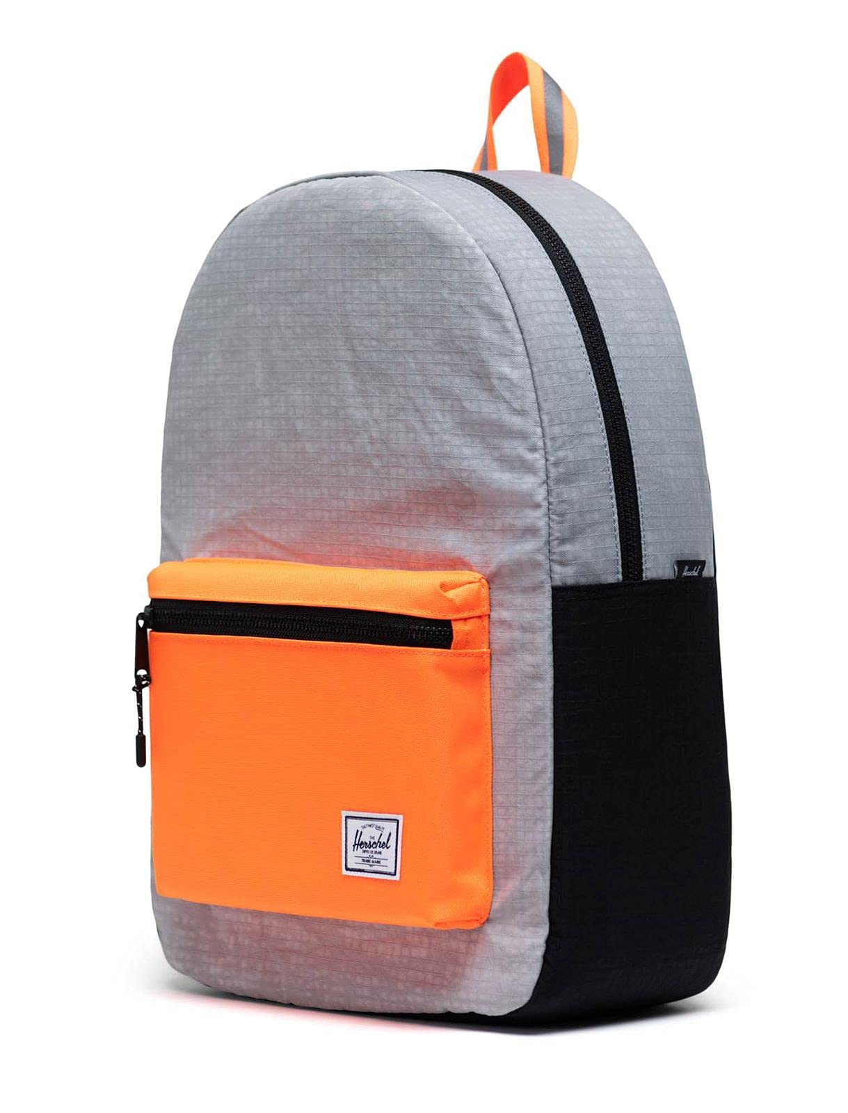 Herschel Supply Co. Settlement Sharkskin Enzyme Ripstop/Black Enzyme Ripstop/Shocking Orange One Size