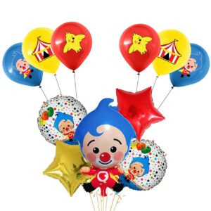 YNOU Clown Birthday Party Supplies Clown Theme Birthday Party decorations for Kids Teens with Happy Birthday Banner, Cake Topper, Cupcake Toppers, Balloons for Clown Party Decorations