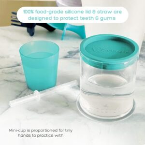 grabease Straw Cup for Baby Feeding Sippy Cups Toddler Sippy Cups, BPA-Free & Phthalate-Free for Baby & Toddler, 4-oz, Teal