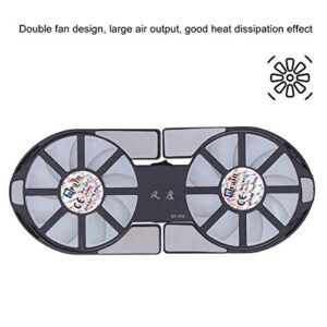 Laptop Cooler Cooling Pad,Portable USB Powered,4Color Laptop Cooling Pad,Foldable Notebook Cooler DualFan,Large Air Volume Radiator Heat Sink,with Blue LED Light(Black)