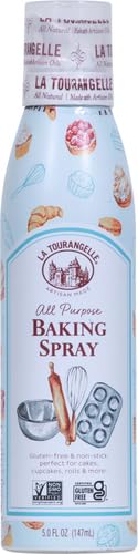 La Tourangelle, All Purpose Baking Spray, Gluten-Free, Non-Stick, Chemical Free and Propellant Free, Expeller-Pressed Cooking Spray Oil, 5 fl oz