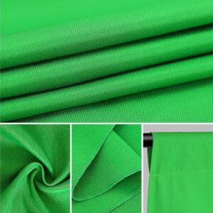 CPLIRIS 10x20ft Green Screen Backdrop for Photography, Chromakey Large Green Screen Pure Polyester Collapsible Green Fabric for Photoshoot, Game Live Steaming，Video Conference