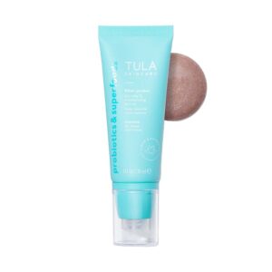 TULA Skin Care Face Filter Blurring and Moisturizing Primer - Cosmos, Evens the Appearance of Skin Tone & Redness, Hydrates & Improves Makeup Wear, 1fl oz