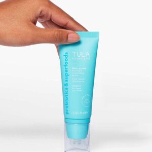 TULA Skin Care Face Filter Blurring and Moisturizing Primer - Cosmos, Evens the Appearance of Skin Tone & Redness, Hydrates & Improves Makeup Wear, 1fl oz