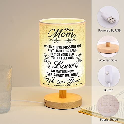 WSYEAR Mothers Day Birthday Gifts for Mom from Daughter Son-Table Lamp Mom Gifts from Daughters Night Light Anniversary Presents for Mother Women