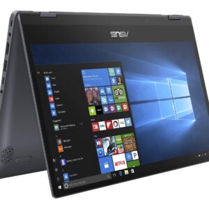 ASUS VivoBook Flip 14 2 in 1 14-inch FHD Touchscreen Laptop - 8th Gen Intel core i3-8145U - 4GB RAM - 128GB SSD - Fingerprint - Backlit - USB-C - Win10 (Renewed)