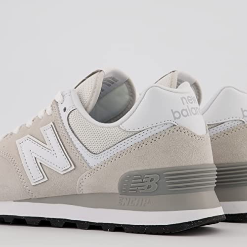 New Balance Women's 574 Core Sneaker, Nimbus Cloud/White, 9 Wide