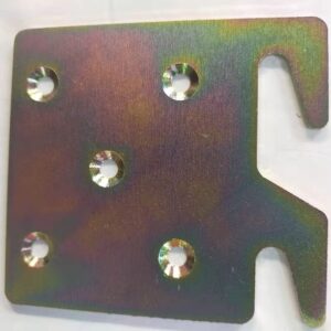First Choice Products Heavy 5 Hole Wood Frame Bed Hook Plates – Pack of 4 Brackets, Gold