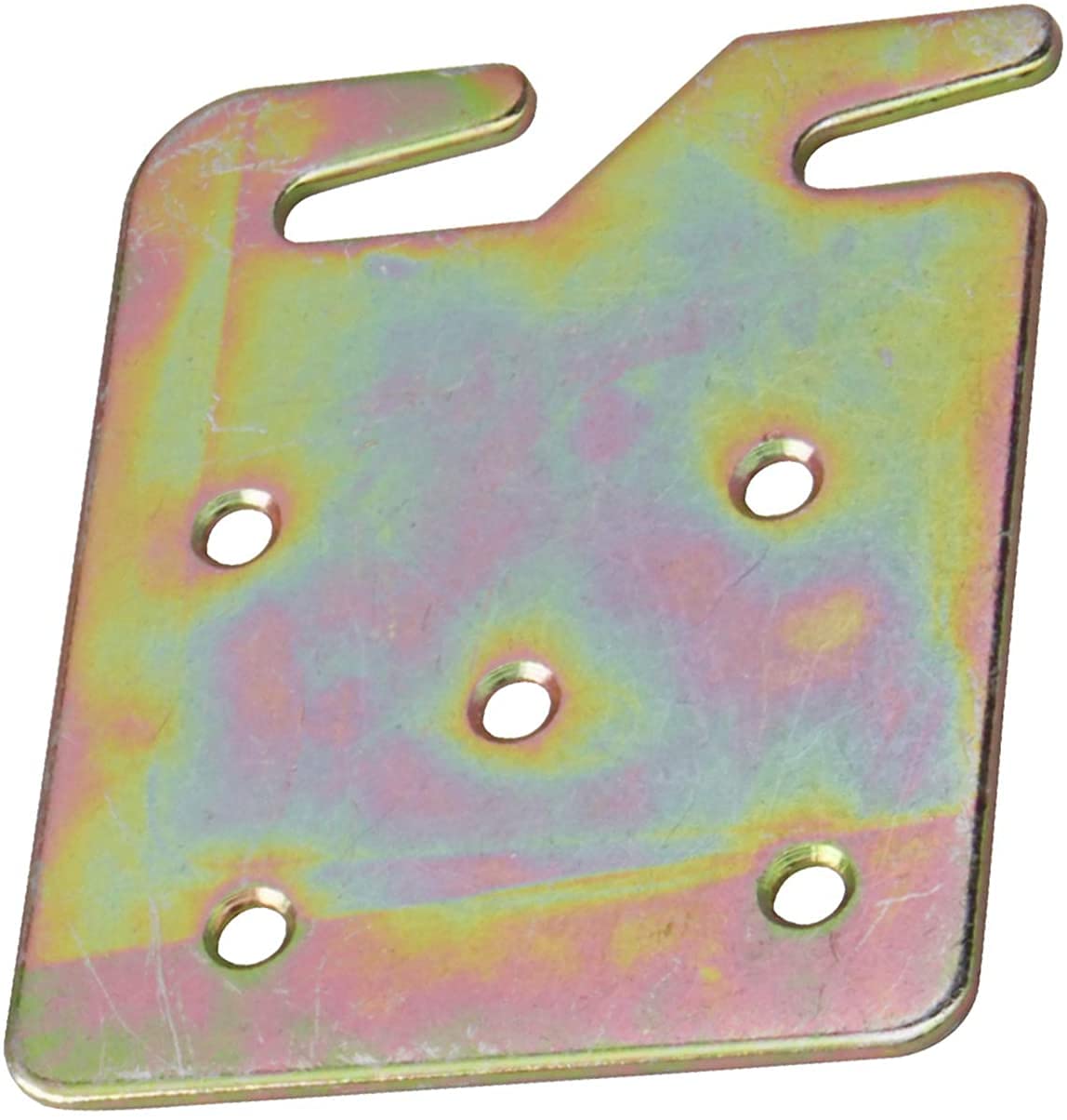 First Choice Products Heavy 5 Hole Wood Frame Bed Hook Plates – Pack of 4 Brackets, Gold