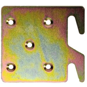 First Choice Products Heavy 5 Hole Wood Frame Bed Hook Plates – Pack of 4 Brackets, Gold