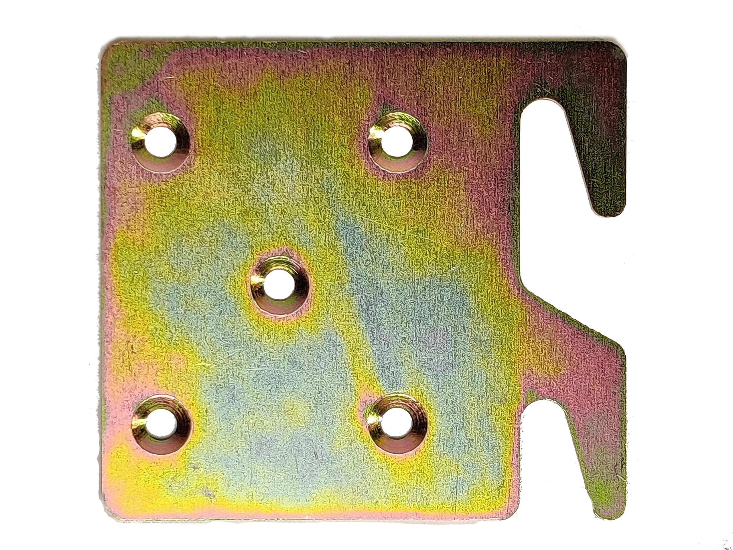 First Choice Products Heavy 5 Hole Wood Frame Bed Hook Plates – Pack of 4 Brackets, Gold