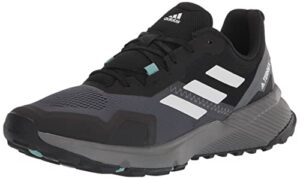 adidas women's terrex soulstride trail running shoes, black/crystal white/mint ton, 8