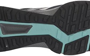 adidas Women's Terrex Soulstride Trail Running Shoes, Black/Crystal White/Mint Ton, 8