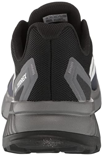 adidas Women's Terrex Soulstride Trail Running Shoes, Black/Crystal White/Mint Ton, 8