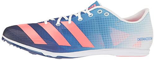 adidas Men's Distancestar Track and Field Shoe, Legacy Indigo/Turbo/Blue Rush, 10