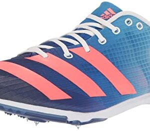 adidas Men's Distancestar Track and Field Shoe, Legacy Indigo/Turbo/Blue Rush, 10