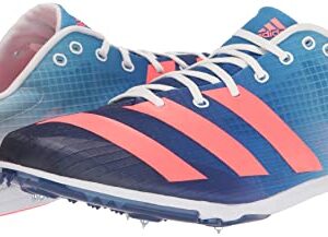 adidas Men's Distancestar Track and Field Shoe, Legacy Indigo/Turbo/Blue Rush, 10