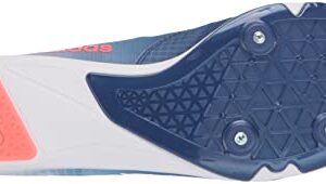 adidas Men's Distancestar Track and Field Shoe, Legacy Indigo/Turbo/Blue Rush, 10