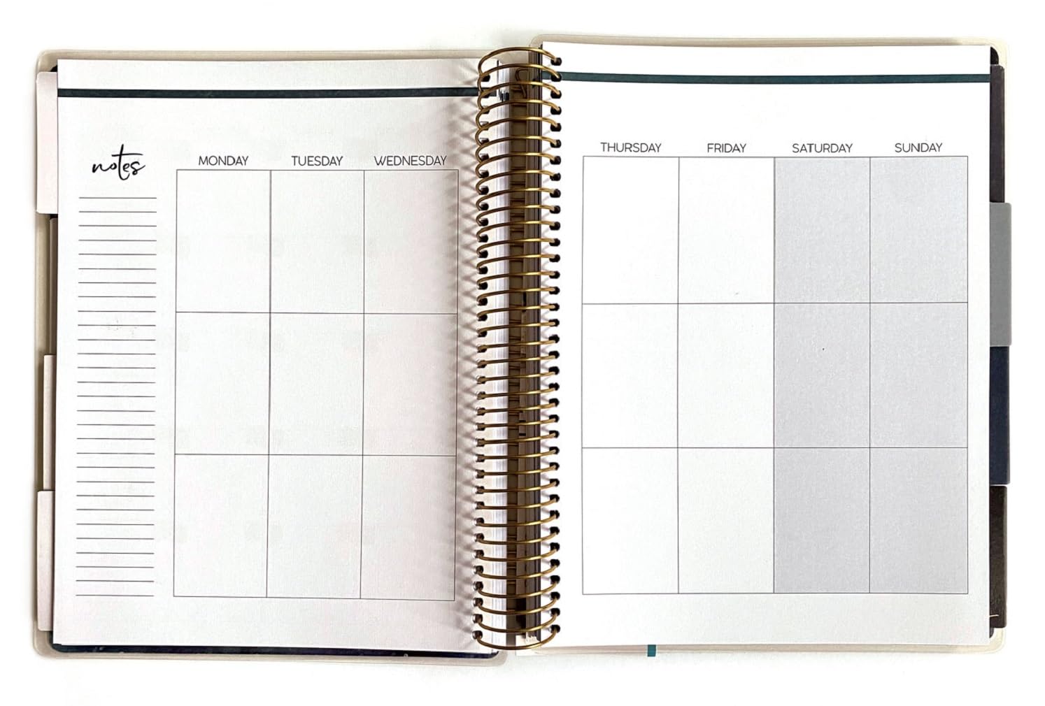 Paper House Productions 12 Month Undated 9.5" Planner with Month and Event Flag Stickers - Celestial