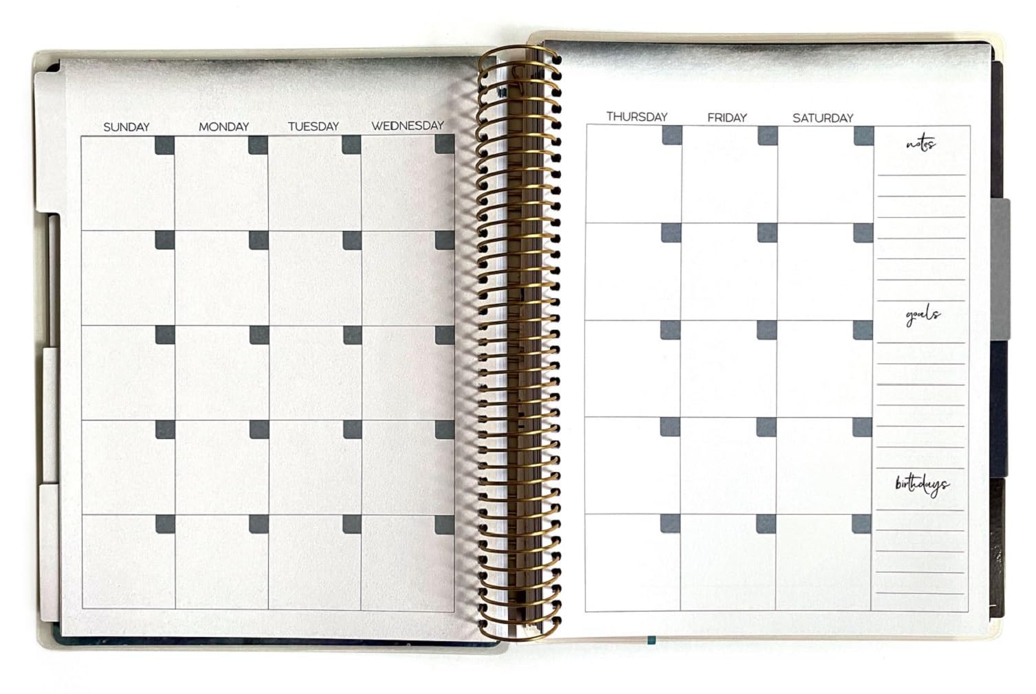 Paper House Productions 12 Month Undated 9.5" Planner with Month and Event Flag Stickers - Celestial