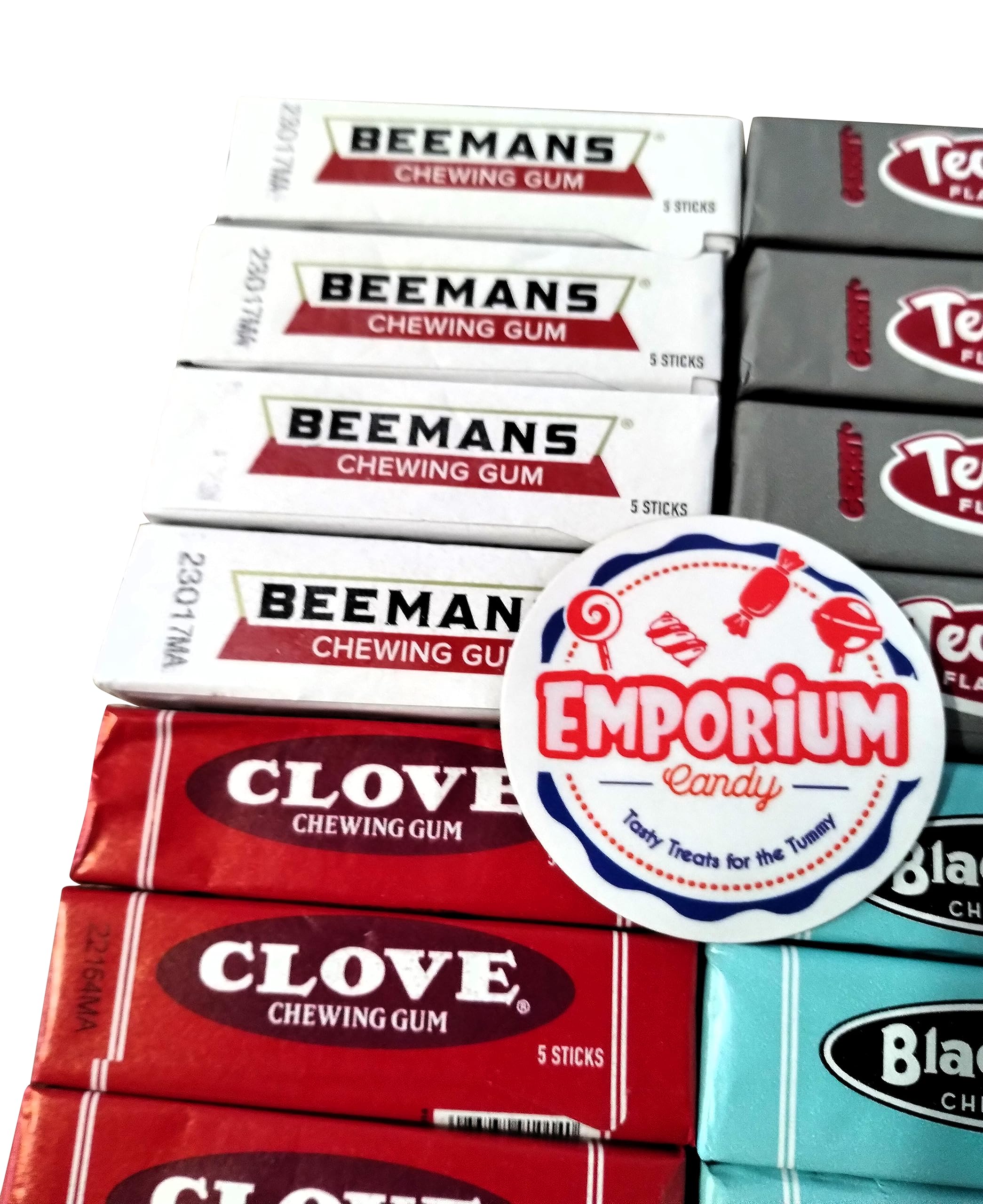 Beemans Black Jack Clove Teaberry Chewing Gum 4 Packs of Each Old Time Assortment Gum