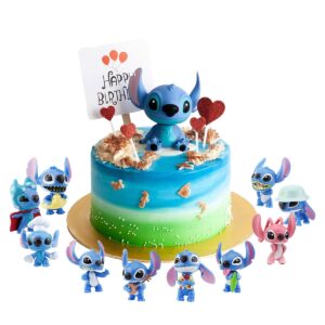 10 PCS Lilo and Stitch cake topper children's birthday party cake decoration Lilo and Stitch theme party supplies