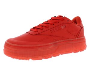 reebok women's club c double geo sneakers (instinct red/instinct red/instinct red, us_footwear_size_system, adult, women, numeric, medium, numeric_8)