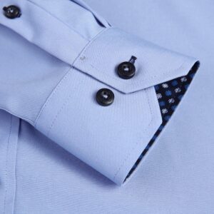 Alex Vando Mens Dress Shirt Wrinkle Free Regular Fit 4-Way Stretch Button Down Shirts,Blue,M