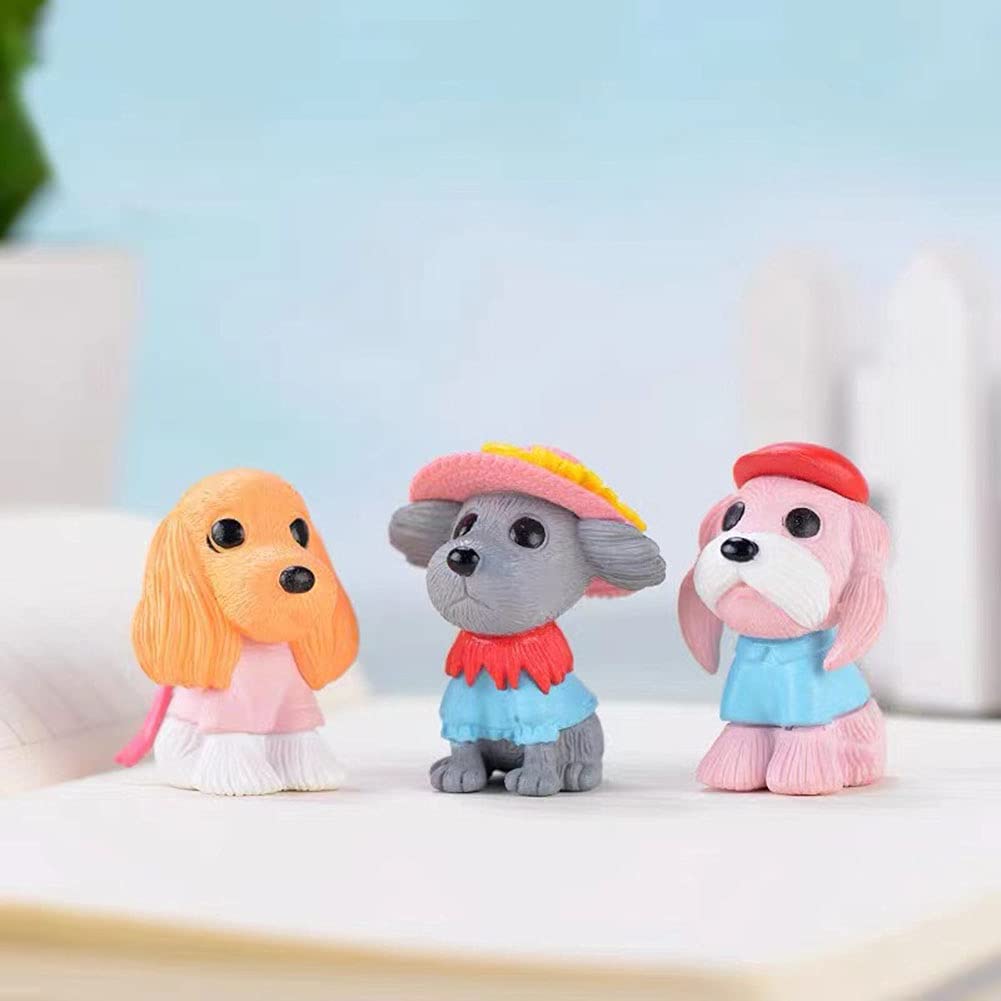 8pcs Dog Cake Topper, Puppy Cake Topper Cupcake Topper, Mini Dog Puppy Figurines Toy, Dog Cake Decorations for Kids Birthday Baby Shower Dog Animal Theme Party Supplies