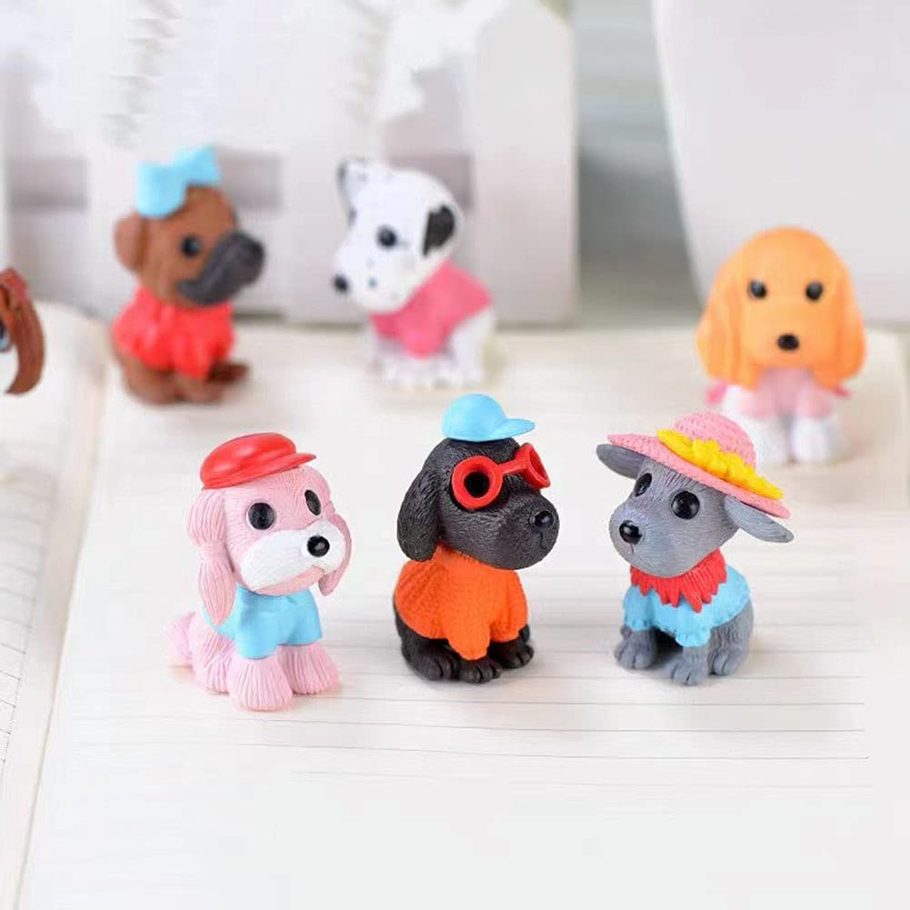 8pcs Dog Cake Topper, Puppy Cake Topper Cupcake Topper, Mini Dog Puppy Figurines Toy, Dog Cake Decorations for Kids Birthday Baby Shower Dog Animal Theme Party Supplies