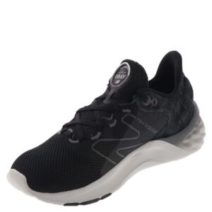 new balance men's fresh foam roav v2 running shoe, black/silver metallic, 12