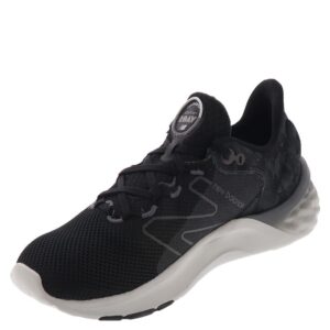 New Balance Men's Fresh Foam Roav V2 Running Shoe, Black/Silver Metallic, 12