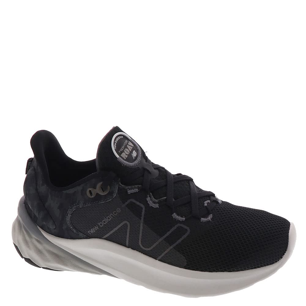 New Balance Men's Fresh Foam Roav V2 Running Shoe, Black/Silver Metallic, 12