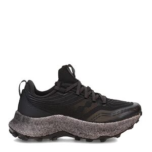 Saucony Women's Endorphin Trail Health Care Professional Shoe, Black/Gravel, 8.5