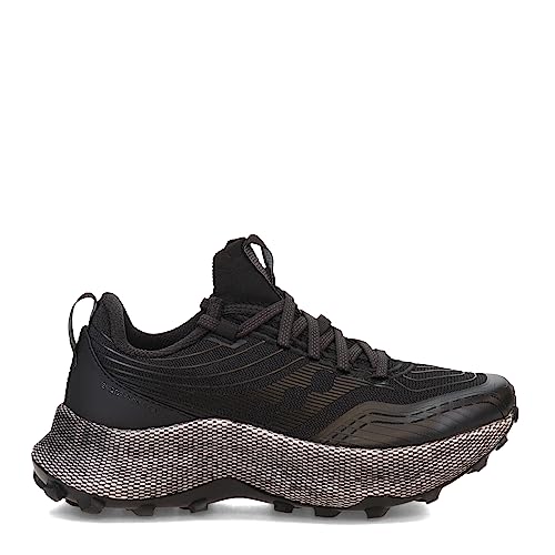 Saucony Women's Endorphin Trail Health Care Professional Shoe, Black/Gravel, 8.5