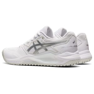 ASICS Women's Gel-Challenger 13 Tennis Shoes, 7.5, White/Pure Silver