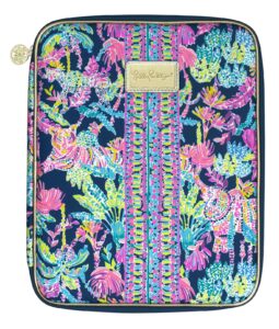 lilly pulitzer agenda folio with interior pockets and zip close, travel portfolio sized to fit all lilly personal planners, seen and herd