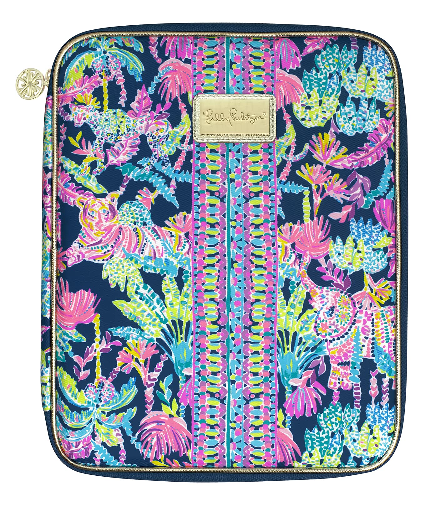 Lilly Pulitzer Agenda Folio with Interior Pockets and Zip Close, Travel Portfolio Sized to Fit All Lilly Personal Planners, Seen and Herd