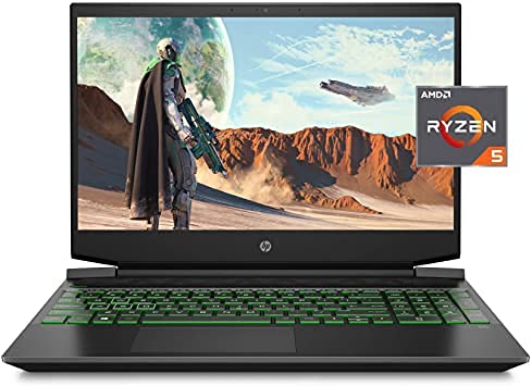 HP Pavilion Gaming Laptop Computer, 15.6" FHD IPS Anti-Glare 144Hz Display, AMD Ryzen 5 5600H, 8GB RAM, 512GB PCIe NVMe SSD, GeForce GTX 1650 4GB, Backlit Keyboard, WiFi 6, Bluetooth, Win 10 Home