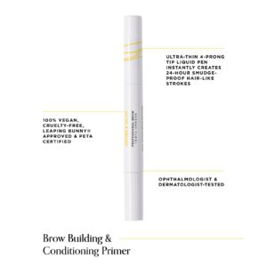 Arches & Halos Brow Building and Conditioning Primer - Coat Brows with Precise Application - Enhance, Moisturize and Nourish Brows - Vegan and Cruelty Free - 0.033 fl oz