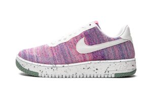 nike women's air force 1 crater low flyknit shoes, fuchsia glow white pink blast violet, 8.5